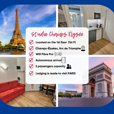 Cosy, Champs-elysees, Arc De Triomphe 3 Min Paris